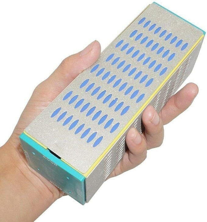 4 Sides Diamond Sharpening Hone Whetstone Stone Block Knife Tool Knife Sharpener