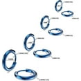 thumbnail image 4 of Xukmct 4 Pairs 316L Stainless Steel 14K Gold Plated Hoop Earrings for Women Men, Minimalist Lightweight Hoop Earrings, Blue, 4 of 6