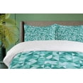 thumbnail image 4 of Ambesonne Geometric Duvet Cover Set, Triangle Mosaic Shape, Queen, Teal Green, 4 of 6