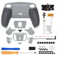 thumbnail image 3 of eXtremeRate Gray Rubberized Grip Programable RISE4 V3 Remap Kit Upgrade Board New Hope Gray Bottom Shell 4 Back Buttons for PS5 Controller BDM-030 040 050, 3 of 8