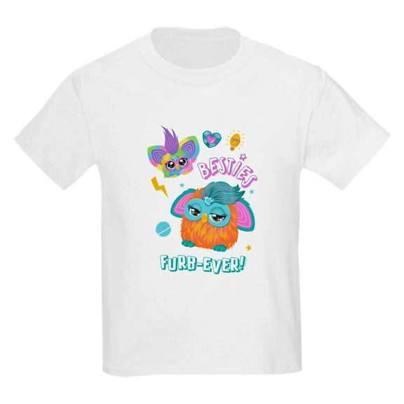 CafePress - Besties Furbever! Kids T Shirt - Light Classic Kids Graphic, Short Sleeve T-Shirt, Sizes XS-XL