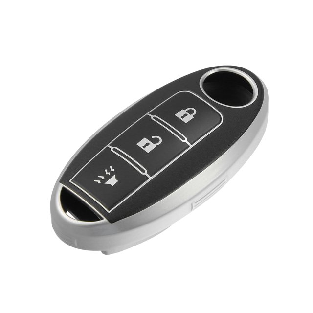 Carcasa para mando a distancia inteligente de 3 botones compatible con Infiniti EX35 FX50 G35 G37 M45 QX56 FX50 M35 M56 QX60 QX80, protector TPU negro