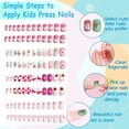 thumbnail image 4 of 6 sets Kids Fake Nails for Girls,Children Fake Nails Full Cover Short Nails for Kids, 4 of 5