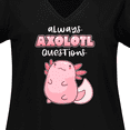thumbnail image 4 of Inktastic Always Axolotl Questions Cute Curious Axolotl Women's Plus Size V-Neck T-Shirt, 4 of 5