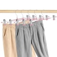 thumbnail image 2 of Unique Bargains 5 Pcs Pants Hanger with Clips Non-slip Garment Hanger Pink, 2 of 5