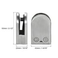 thumbnail image 2 of Uxcell Glass Clamp, 63x45x30mm stainless steel 304 Glass bracket glass holder Glass Clip shelf for Balustrade 4 Pcs, 2 of 5