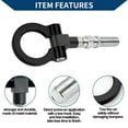 thumbnail image 4 of Gancho de remolque Unique Bargains / Gancho de remolque de parachoques delantero universal para automóvil / Anillo de gancho de remolque rotativo de metal duradero 19cm 2.5mm 1pcs Negro, 4 of 7