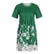thumbnail image 4 of Vestidos estampados florales plegables de manga corta con cuello redondo informal de verano para mujer Fridja qw2804, 4 of 8