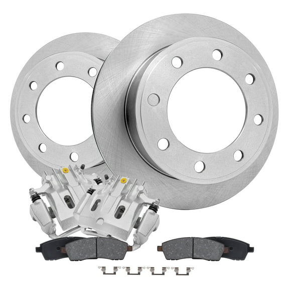 Detroit Axle - Rear Brake Kit for 00-05 Ford Excursion, 00-04 Ford F-250 F-350 Super Duty, Brake Rotors Ceramic Brake Pads Brake Calipers 2000 2001 2002 2003 2004 Replacement