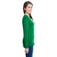thumbnail image 4 of LAT Ladies' Long-Sleeve Fine Jersey Lace-Up T-Shirt - LA3538, 4 of 4