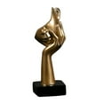 thumbnail image 3 of Estatua de de resina Escultura de media cara Arte abstracto Estatuilla Decoración Obra de arte jes Adorno nórdico para estantería Mesa Dorado Baoblaze Escultura Pensador, 3 of 7