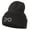 Black, variant on Perfect Round Eyeglasses Embroidered Long Beanie - Orange OSFM
