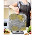 thumbnail image 2 of Yellow Gray Floral Stand Mixer Dust Cover with Storage Pocket & Handles,Farmhouse Retro Abstract Flowers Art Fits All Tilt Head & Bowl Lift Kitchen Appliance Cover Organizer Accessories,4.5-5 Quart, 2 of 6