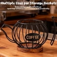 thumbnail image 6 of AEVXKHI Coffee Pod Holder Organizer, Teapot Coffee Capsule Holder, K Cup Holder with Wooden Base, Wire Coffee Storage Basket, Cafe Bar Accessories, 6 of 11
