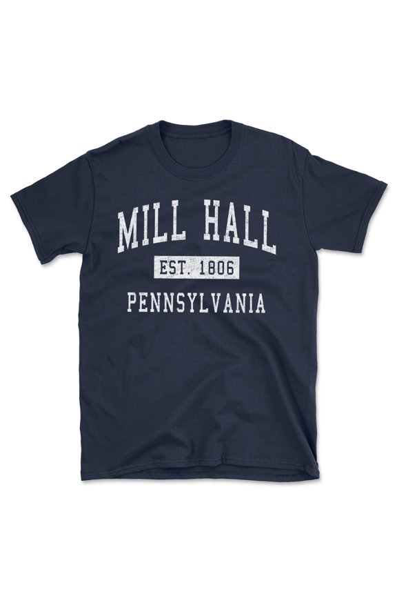 Mill Hall Pennsylvania Classic Established Men's Cotton T-Shirt