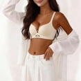 thumbnail image 2 of Aeguzox Jelly Bras for Women Wireless Push up Thin Solid Color Breathable Large Size,Sizes S-XL, 2 of 7