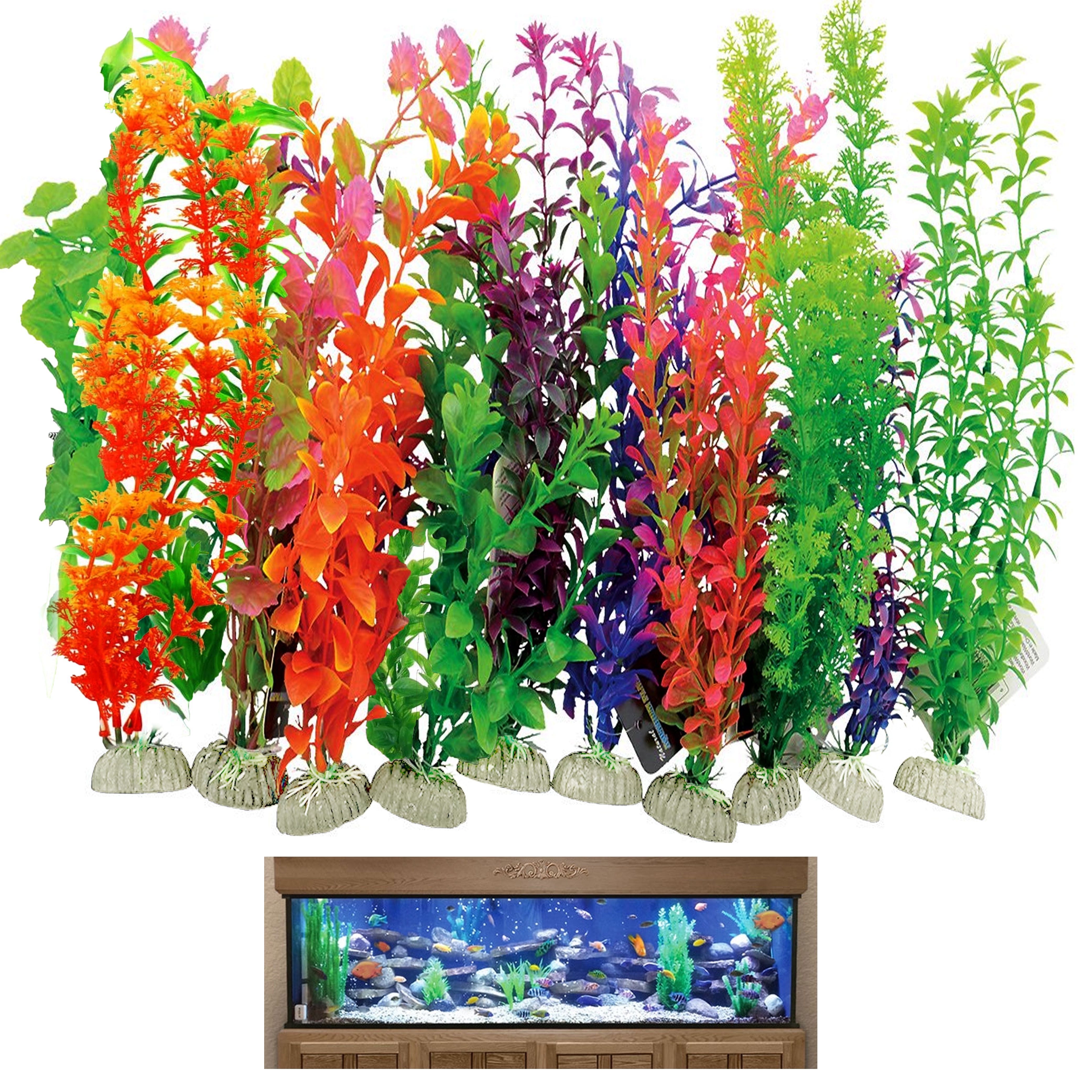 aquarium plastic plants