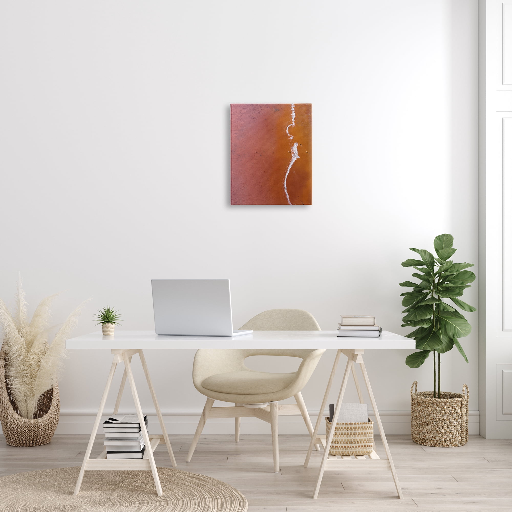 Stupell Indtries Sun Scorched Landscape Deep Orange Desert Aerial Photography,16 x 20,Design by Birch&Ink