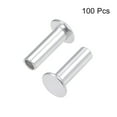 thumbnail image 3 of Uxcell M5 x 0.63'' Flat Head Semi-Tubular Rivets Aluminum  Silver Tone 100 Pcs, 3 of 3
