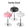 thumbnail image 2 of SONGMY 1 PC Adjustable Height Vanity Stool, White 360掳 PU Leather Makeup Stool, Swivel Beauty Salon Chair, 2 of 10