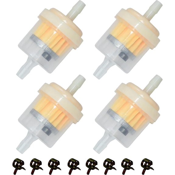 4 count 1/4" Inline Filter with for Small Engines