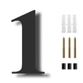 thumbnail image 1 of Mosiee 8 Inch Modern Floating House Numbers Large Black Shadow Design Suitable For Outdoor Use Complete With Nails, 1 of 9