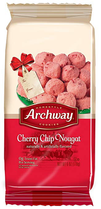 Archway Cherry Chip Nougat Holiday Cookies Eight Pack 6oz 1pack Walmart Com Walmart Com