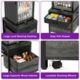 thumbnail image 6 of Aheaplus Heavy Duty Rolling Mini Fridge Stand with Drawer Storage & Sockets - Compatible with Mini Fridge & Microwave - for Dorm, Apartment, Office - Gray Oak, 6 of 8