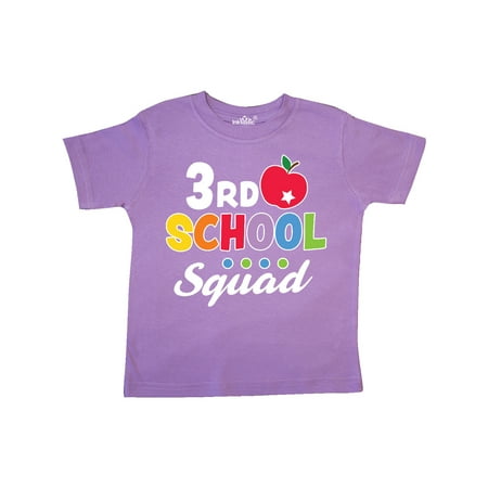 

Inktastic 3rd Grade School Squad with Apple and Star Gift Toddler Boy or Toddler Girl T-Shirt