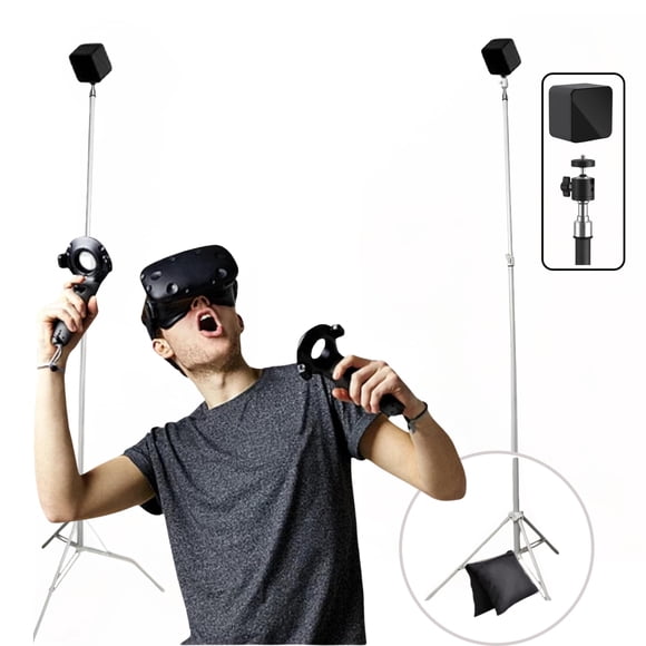 Skywin VR Tripod Stand White HTC Vive Base Station Compatible Sensor Stand and Base Station Mount for Vive Sensors or Oculus Rift Constellation (2 Stands)