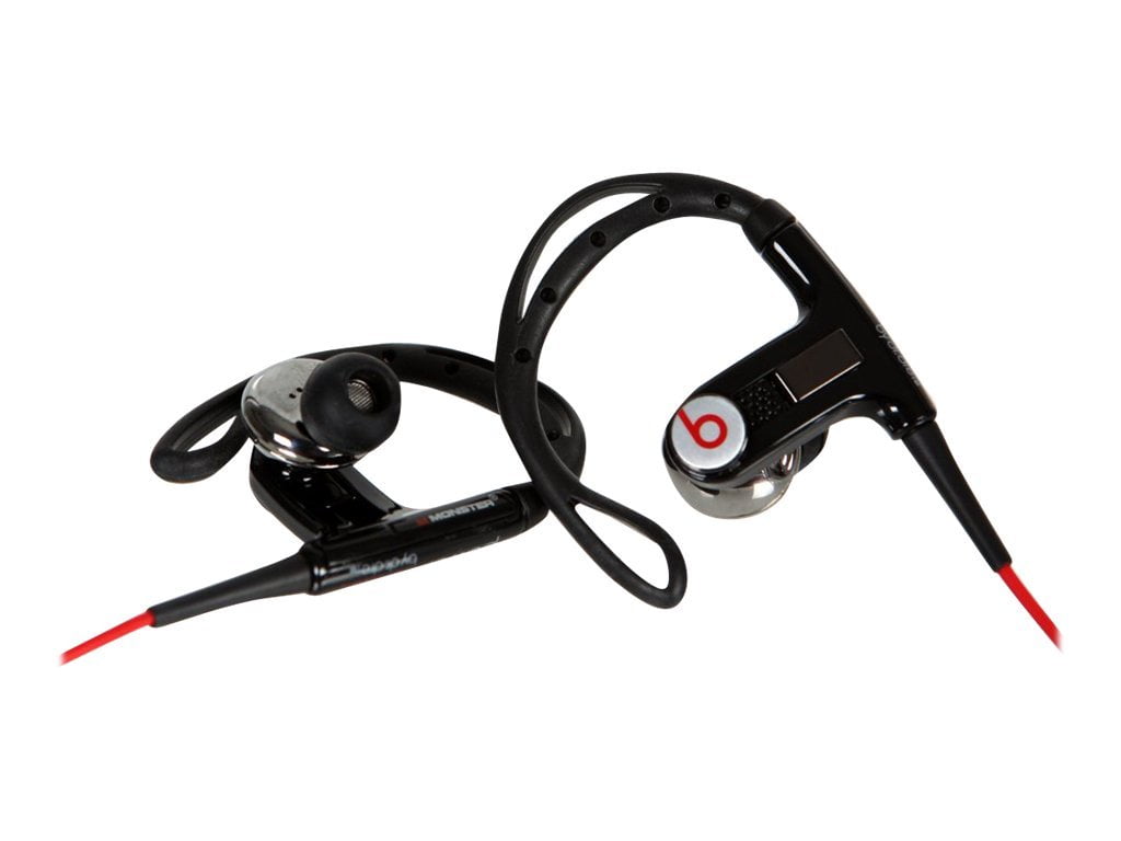 Monster PowerBeats Sport Headphones - Headset - in-ear - over-the-ear mount - wired black - Walmart.com