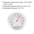 thumbnail image 3 of 1.69" Mini Indoor Outdoor Thermometer Celsius/ Fahrenheit Temperature Monitor, Silver, 3 of 5