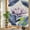 Light Beige Mist Blue Light Pink, variant on Blue Pink Purple Floral Privacy Window Film, Decorative Stained Glass Window Film, Blooms Botanical Oil Painting Resuable Rainbow Static Cling for Home Bathroom Living Room Glass Door 17.7"x78.7"