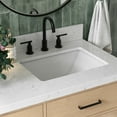 thumbnail image 2 of ARIEL Hepburn 60" Inch Oak Double Bathroom Vanity with Sink, Carrara White Quartz Countertop 1.5 inch Edge and backsplash, Soft Closing Door and Drawer, Matte Black, 2 of 10