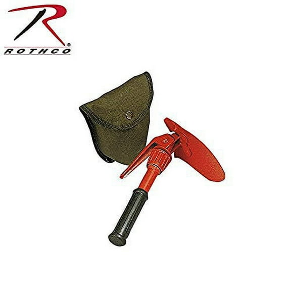 Rothco Orange Mini Pick & Shovel with Canvas Sheath