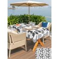 thumbnail image 5 of Outdoor Tablecloth with Umbrella Hole for Patio/Picnic/Party/Camping, Black White Cat Waterproof Table Cloth Rectangle Table Cover Washable, Modern Striped Geometric Abstract (60"x 84"), 5 of 8