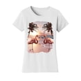 thumbnail image 2 of Gravity Trading Womens Colorful Flamingo Palm Tree Solar Changing Short-Sleeve T-Shirt, White X-Large, 2 of 2
