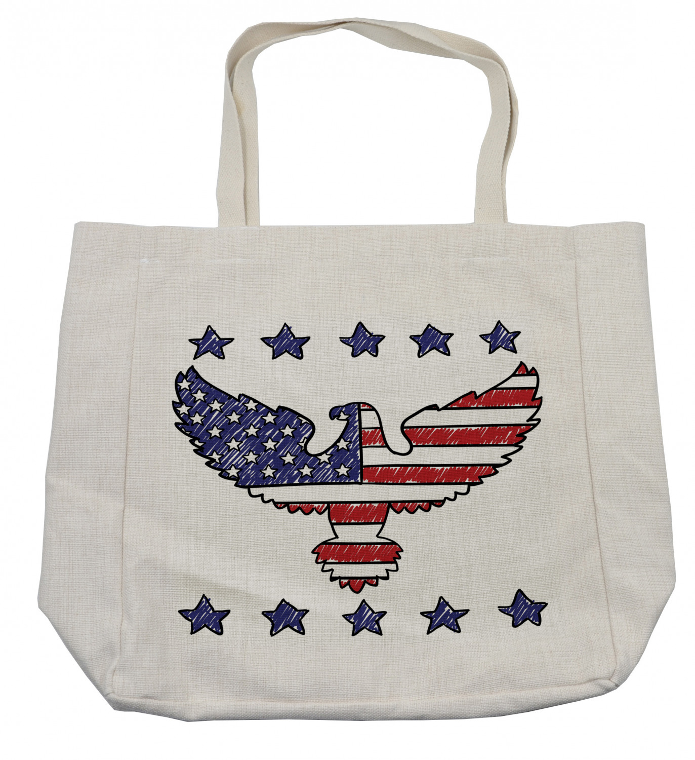 Dlzdn Patriotic Canvas Tote Bag - 14x16 Inch Sunflower American Flag Design, Reusable Shopping & Beach Bag