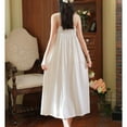 thumbnail image 4 of Defitshape Women's Vintage Nightgown Sexy Pjs Summer Soft Comfy Long V Neck Victorian Sleepwear Sleeveless Cami Spring Loungewear White Medium, 4 of 4