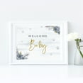 thumbnail image 4 of Koyal Wholesale Unframed Winter Watercolor Snowflakes and Gray Florals Sign, Welcome Baby, 1- Pack, 4 of 5