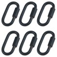 thumbnail image 1 of Quluxe - Conector de enlace rápido de cadena M5 de 0.197 in con bloqueo de cadena en forma de D, color negro (paquete de 6), 1 of 5