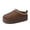 Brown, variant on Emily Womens Platform Slippers Fluffy Warm Slip On Short Ankle Boot