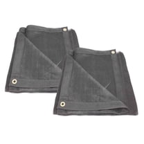 (2 Pack) 20' x 40' Black Heavy Duty 70% Shade Mesh Tarps 6 Oz with Grommets ROLL-Off