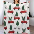 thumbnail image 5 of Christmas Train Cedar Tree Flannel Throw Blanket for Gifts for Women Men Girls Boys All Seasons, 5 of 8