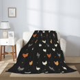 thumbnail image 2 of Sigee Funny Chicken for Flannel Blanket - Ultra-Soft, Warm and Cozy, Perfect for Couch, Bed, or Travel-40"x30", 2 of 6