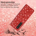 thumbnail image 5 of Compatible with Samsung Z Fold 4 Case Glitter Bling Samsung Galaxy Z Fold 4 Phone Case for Girls Cute Bumper Shockproof Protective Cases (Red), 5 of 13