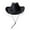 Black, variant on Fgnfyis Sparkling Sequin Tassel Cowboy Bowler Hat for Western Party Performance and Stage Shows White One Size