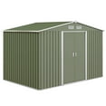 thumbnail image 3 of Outsunny Outdoor Galvanized Steel Storage Shed, 75.5" x 109" x 76.75", Green, 3 of 10