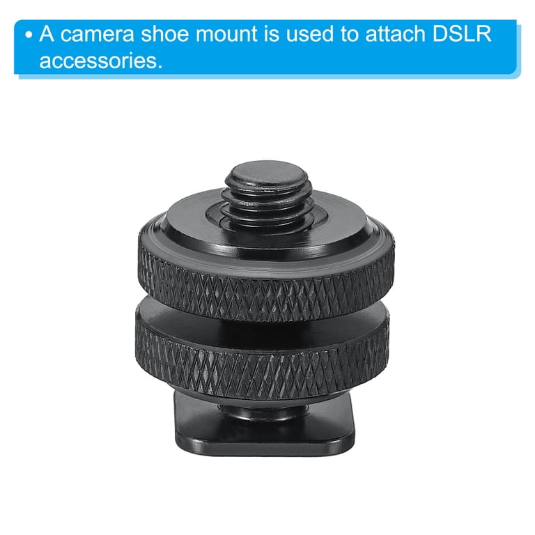 PATIKIL Male 5/8" To Female 1/4" Camera Hot Shoe Mount, 2 Pack Flash Cold Shoe