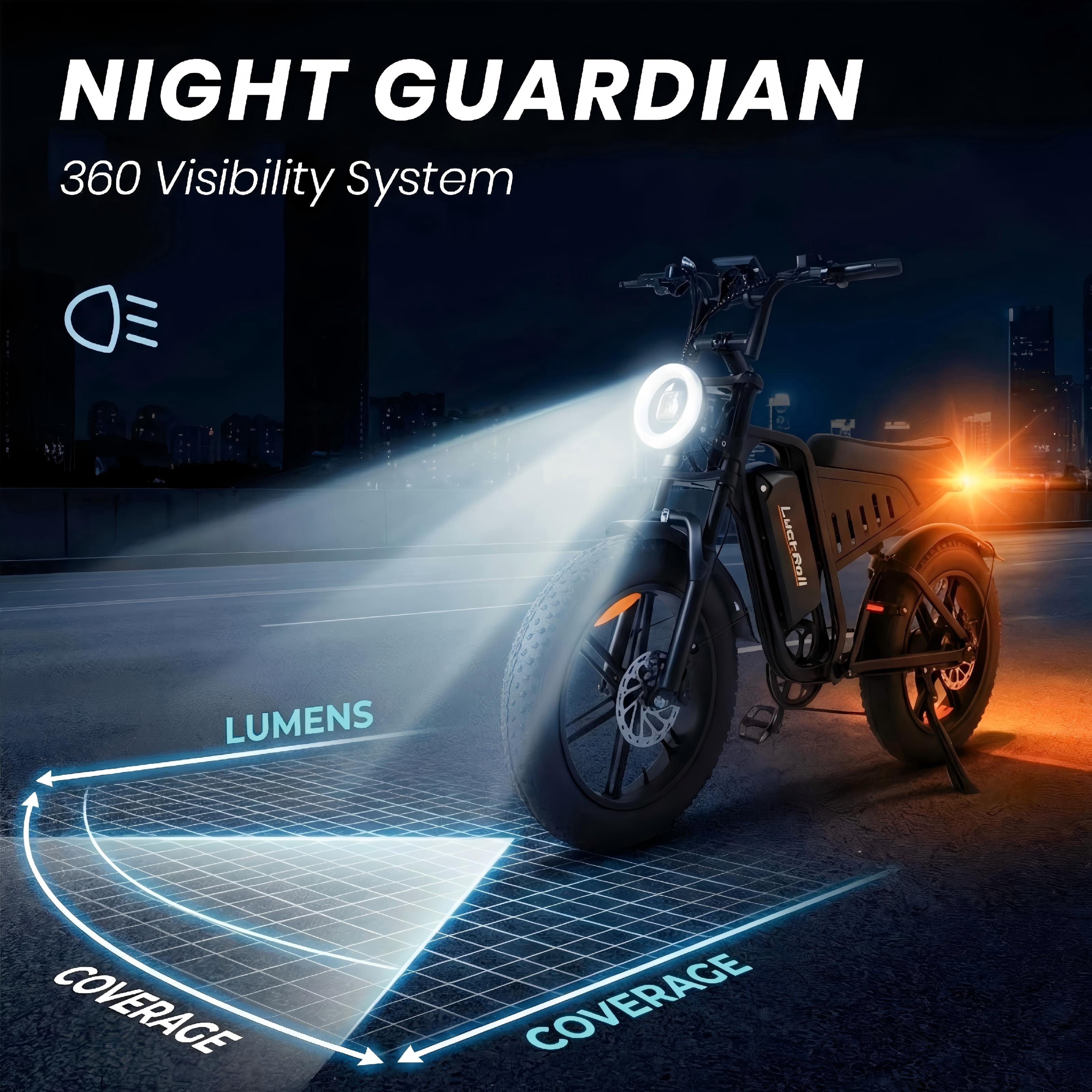 Electric Bike for Adults with NFC & Password Unlock,2000W 48V 25Ah Electric Motorcycle,80-60 Miles Range,20" Fat Tire Electric Dirt Bike UL2849